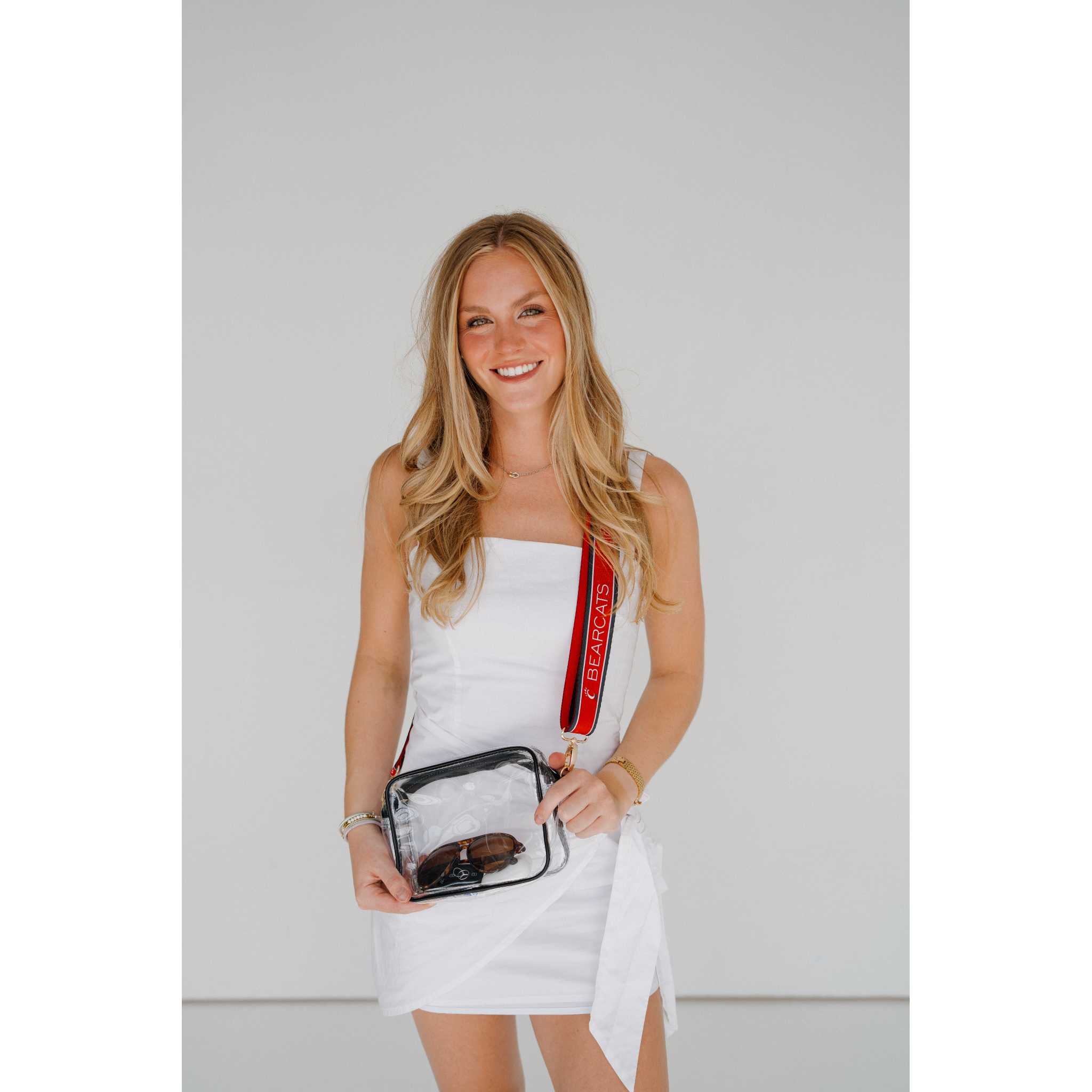 Bridget Clear Purse with Patterned Shoulder Straps - Cincinnati Bearcats - Image 7