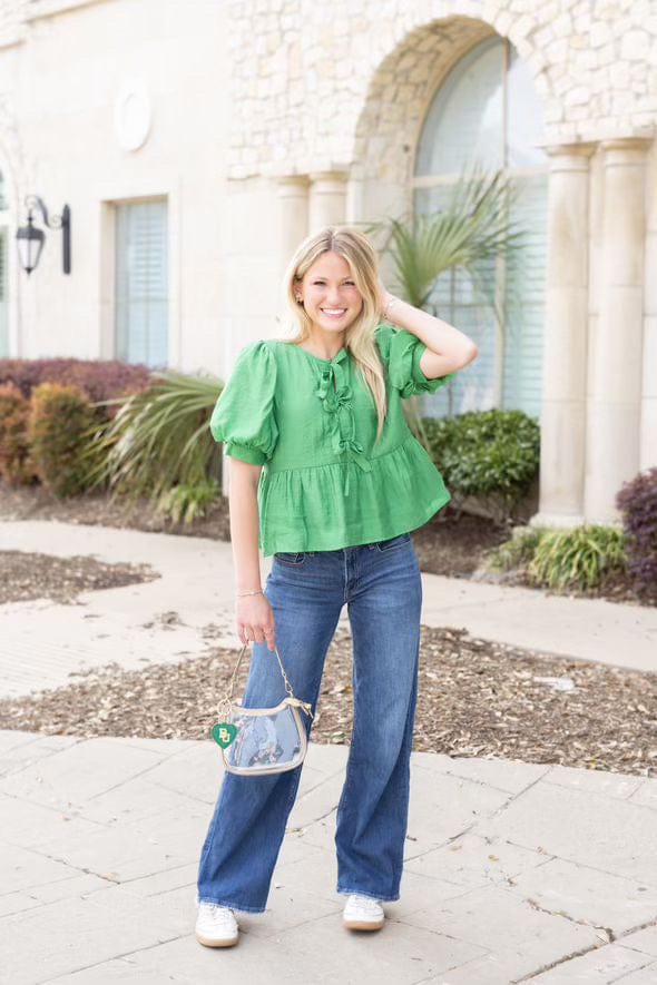 Baylor Bears Clear Clara Purse with Heart Charm - Image 2