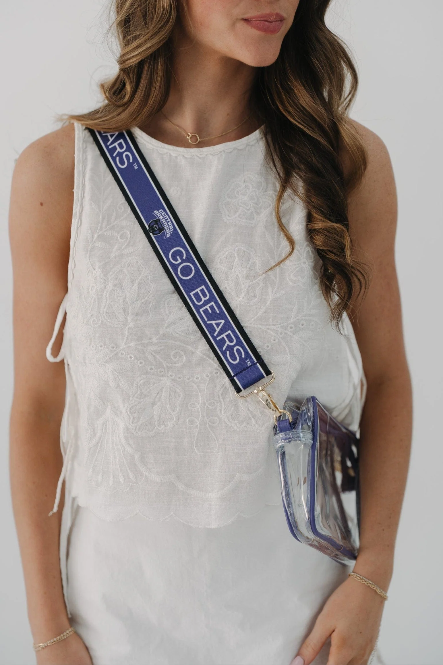 Bridget Clear Purse with Patterned Shoulder Straps - Central Arkansas - Image 5