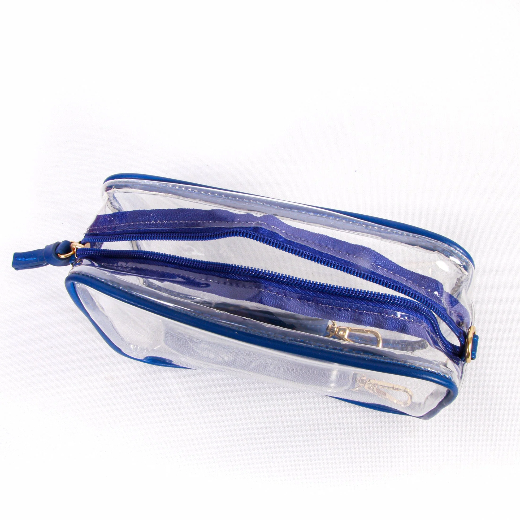 Bridget Clear Purse with Patterned Shoulder Straps - Memphis - Image 3
