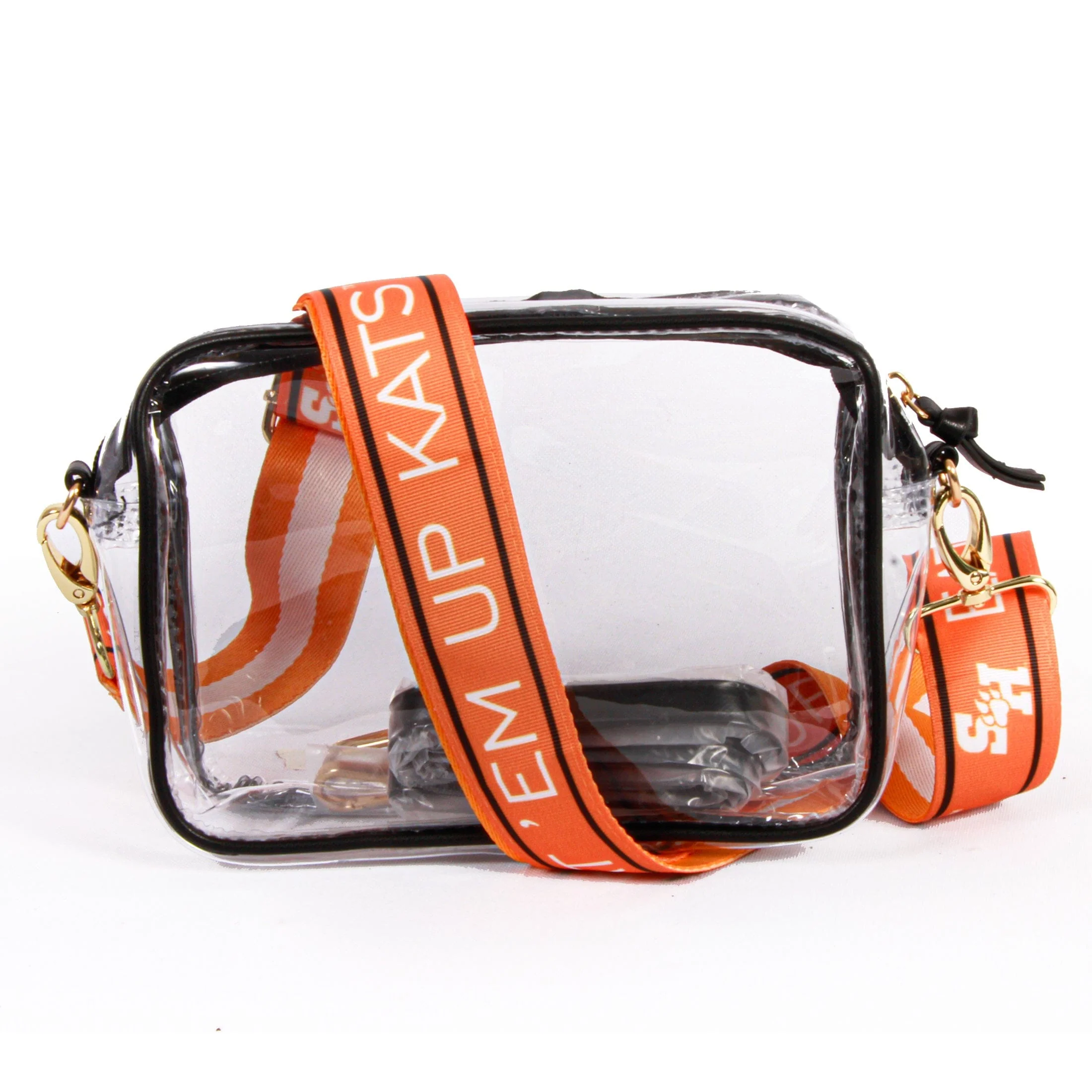 Bridget Clear Purse with Patterned Shoulder Straps - Sam Houston State