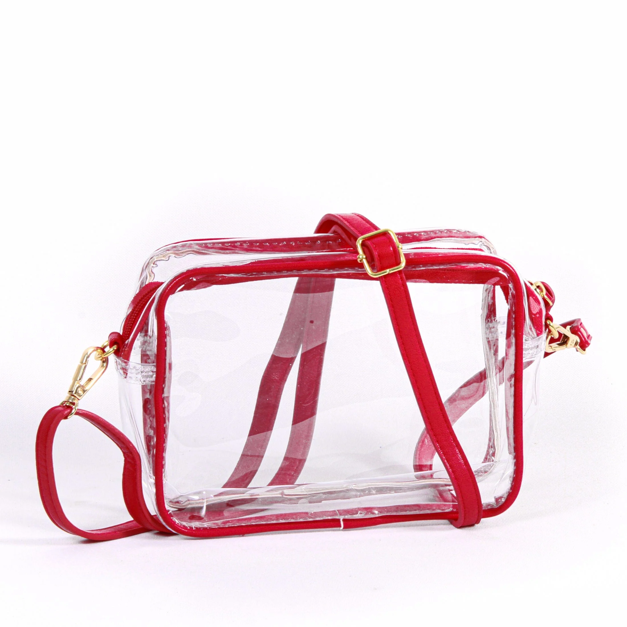Bridget Clear Purse with Patterned Shoulder Straps - Stanford - Image 2