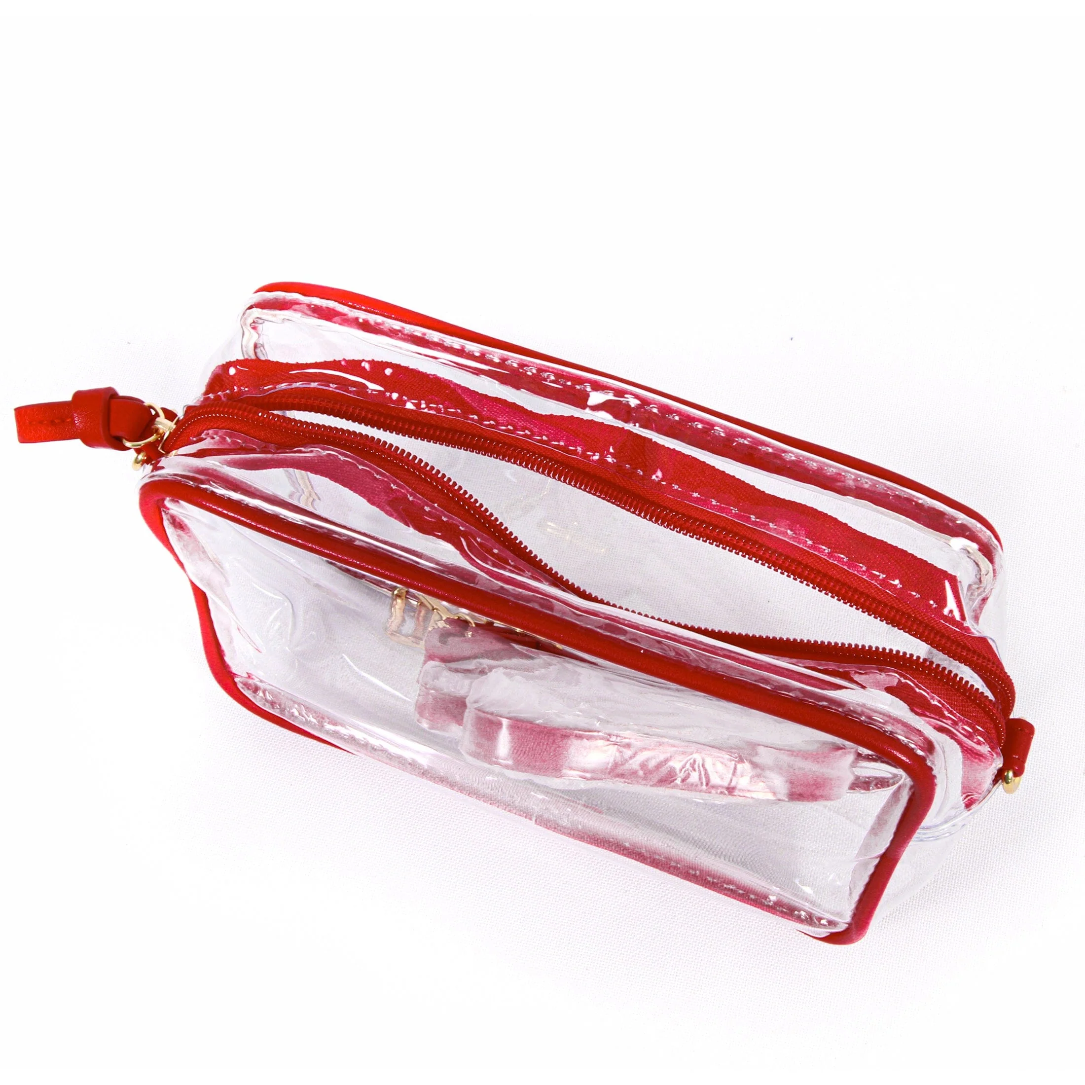 Bridget Clear Purse with Patterned Shoulder Straps - Stanford - Image 3