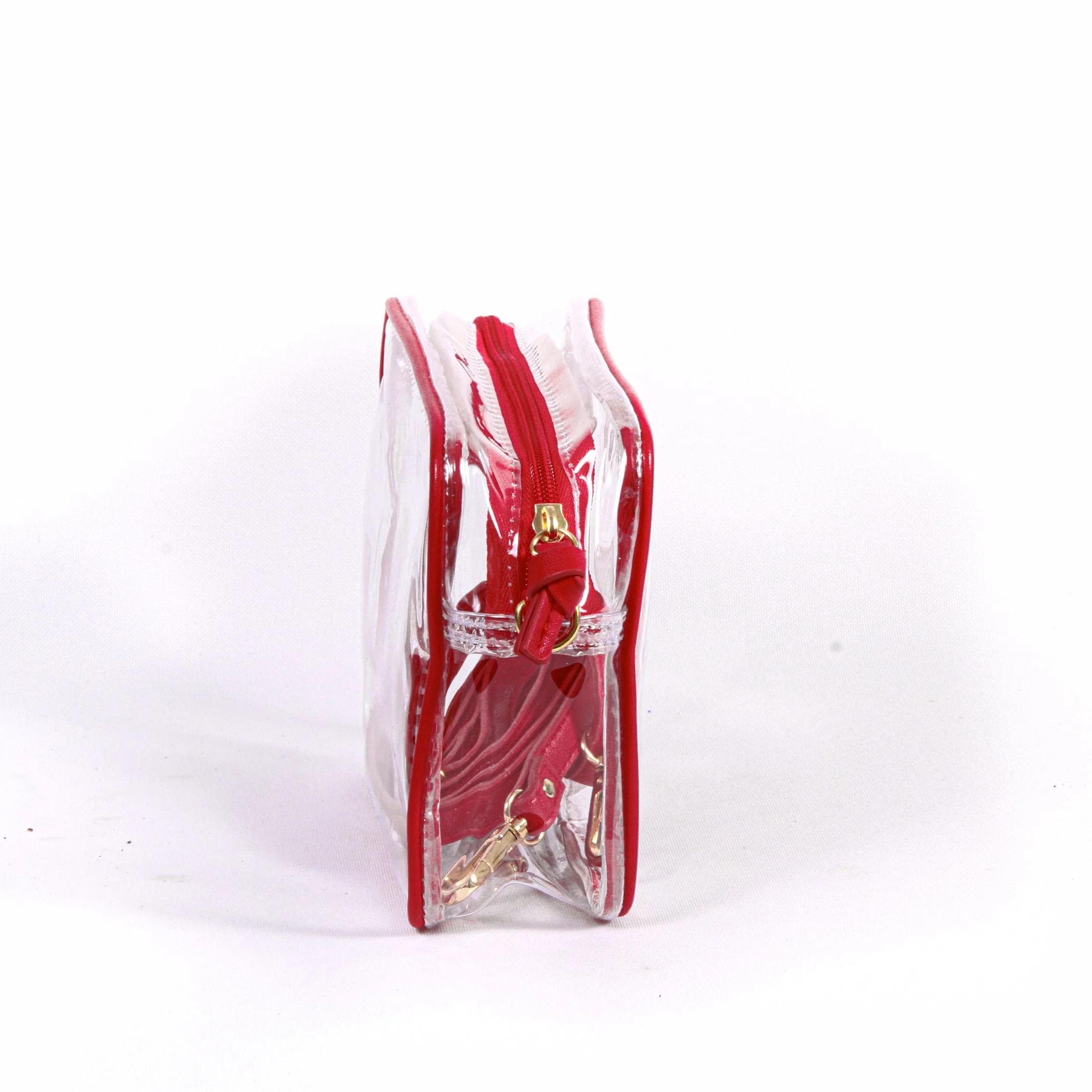 Bridget Clear Purse with Patterned Shoulder Straps - Stanford - Image 4