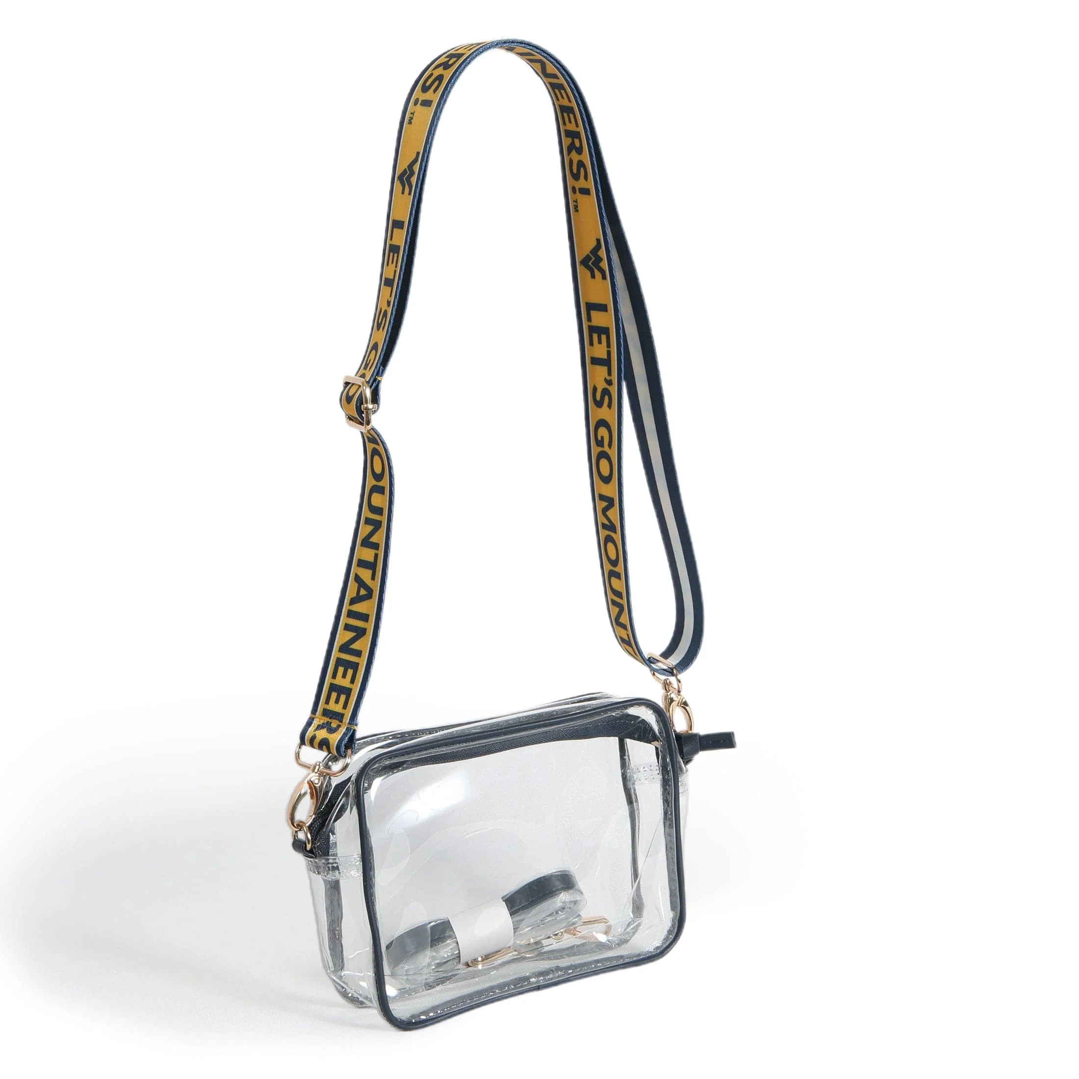 Bridget Clear Purse with Patterned Shoulder Straps - West Virginia - Image 2