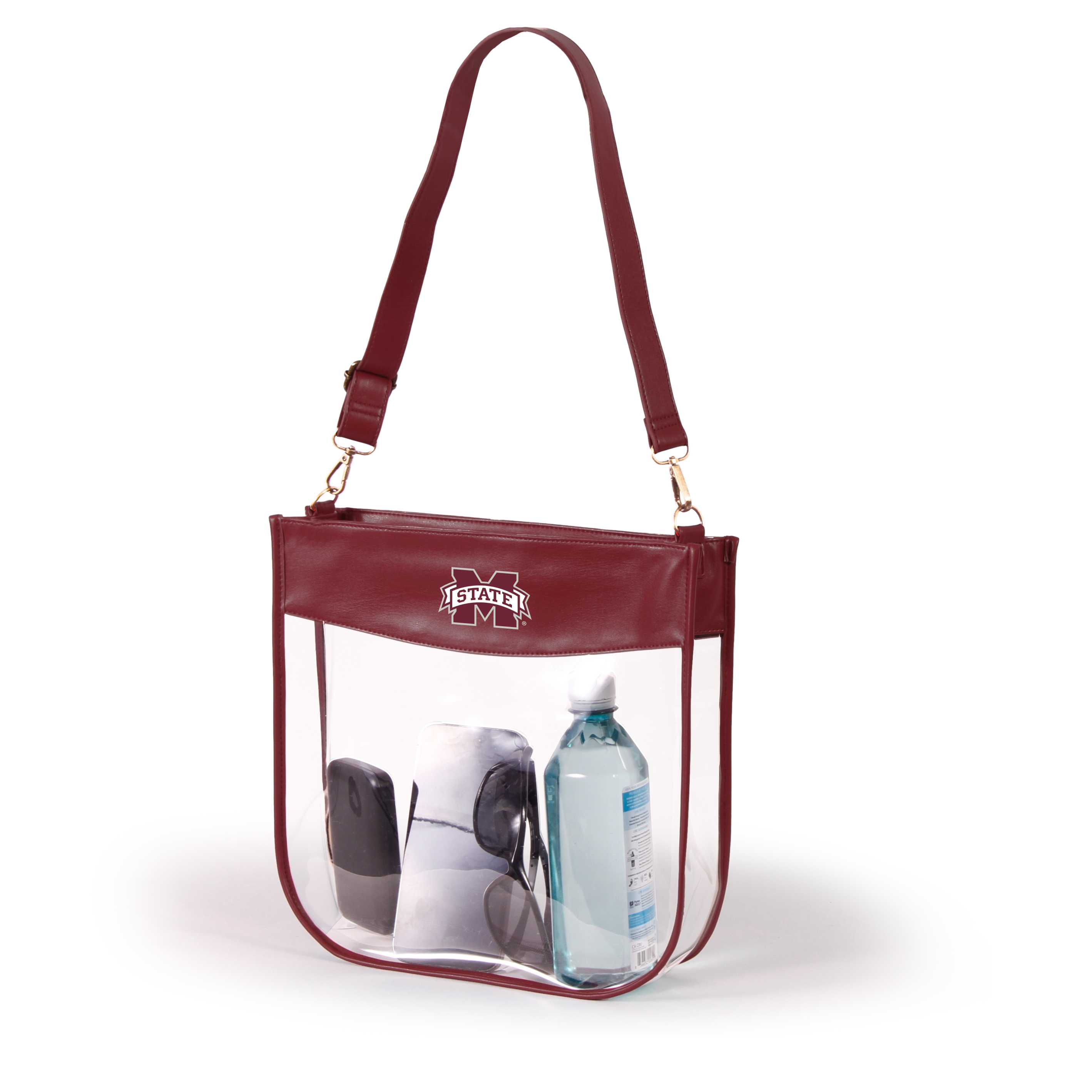 Mississippi State Large Clear Purse with Zipper  by Desden