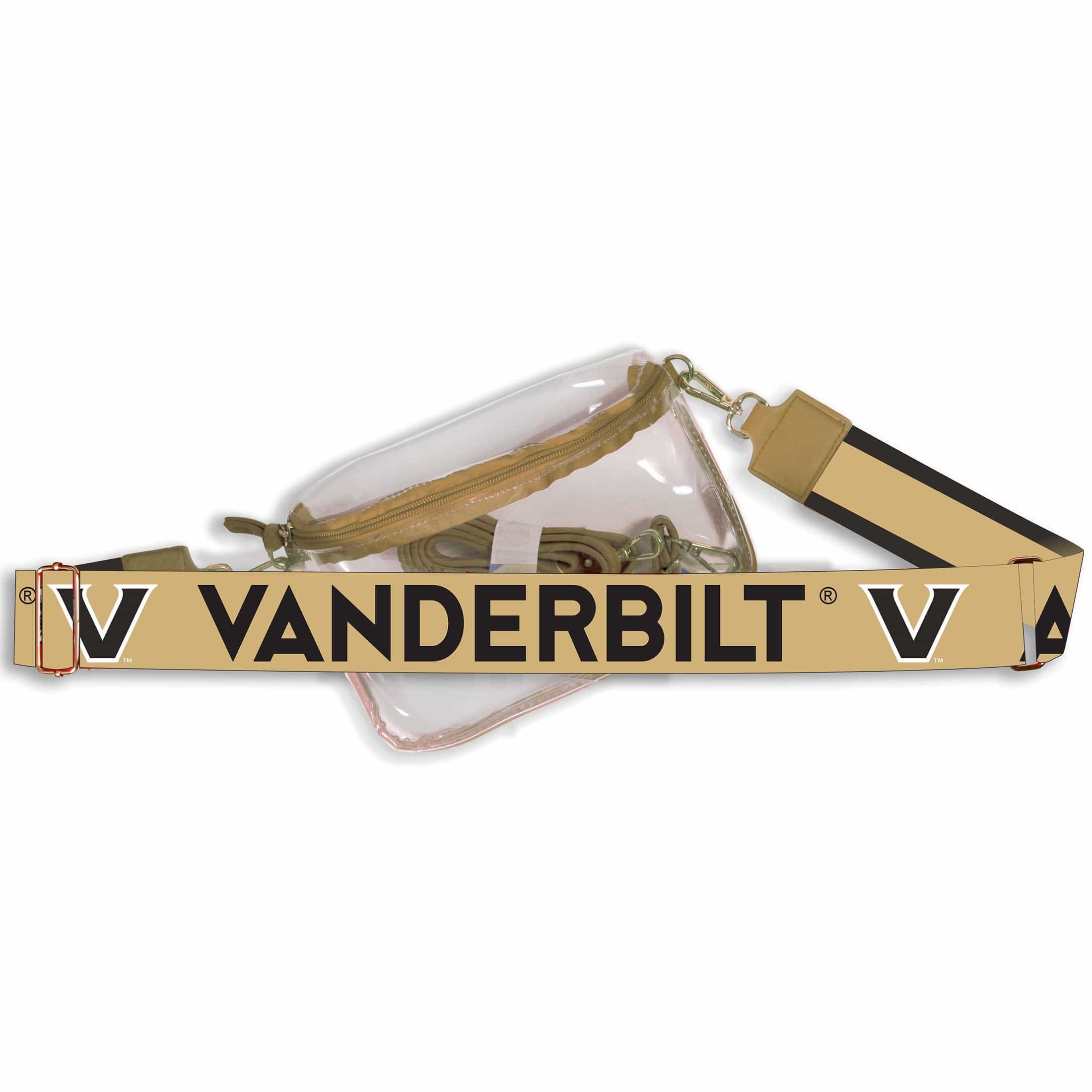 Vanderbilt Hailey Clear Sling Bag with Logo Strap b y Desden